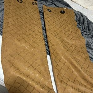 Brown Patterned Curtains